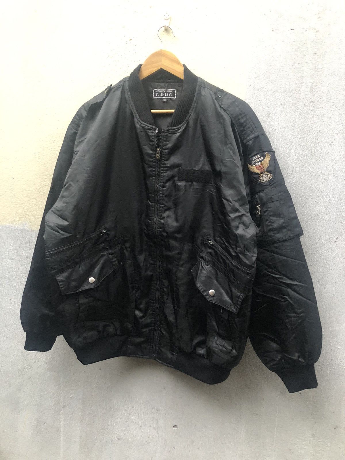Other 🟢Air Force T•BUC Oversized Black Bomber Jackets Size US XL / EU 56 / 4 - 1 Thumbnail