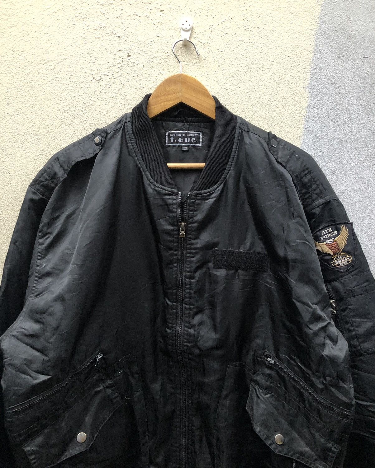Other 🟢Air Force T•BUC Oversized Black Bomber Jackets Size US XL / EU 56 / 4 - 3 Thumbnail