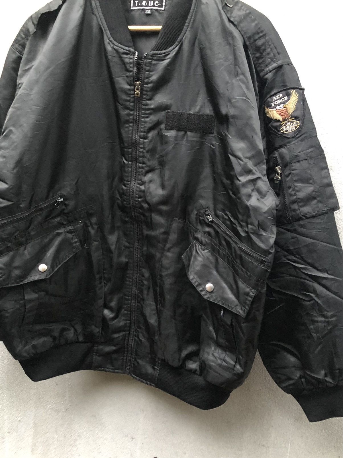 Other 🟢Air Force T•BUC Oversized Black Bomber Jackets Size US XL / EU 56 / 4 - 2 Thumbnail
