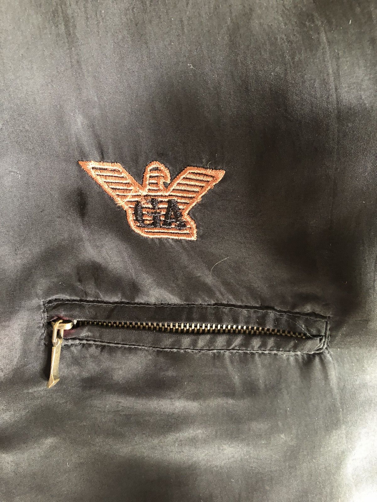 Giorgio Armani Giogio Armani embroidered Black Satin Bomber Jackets Size US L / EU 52-54 / 3 - 3 Thumbnail