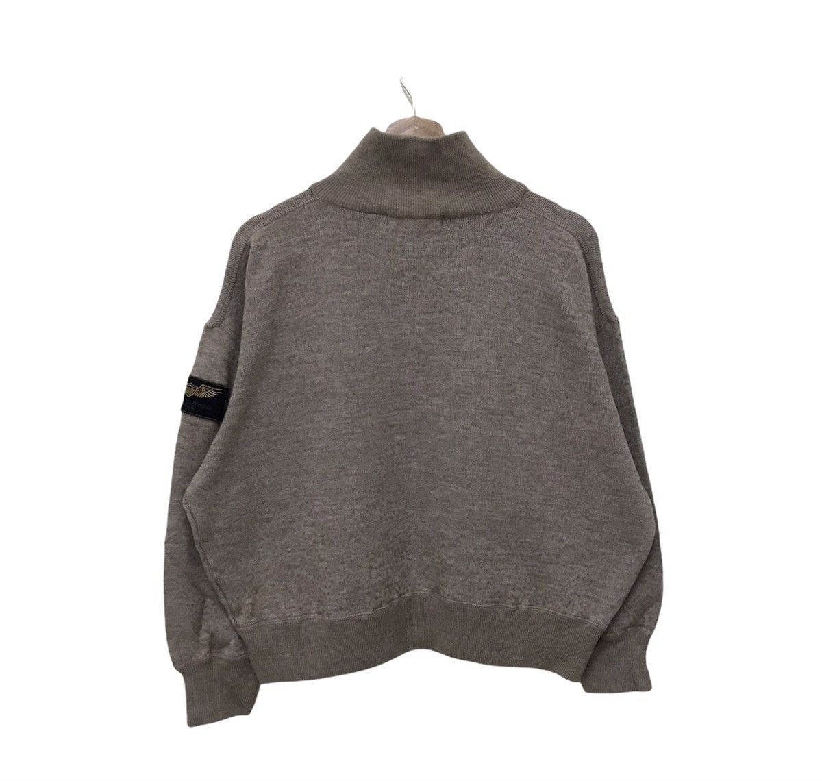 Hiroko Koshino Homme × Japanese Brand × Vintage Vintage Hiroko Koshino Homme Sweatshirt Half Zip Size US L / EU 52-54 / 3 - 3 Thumbnail