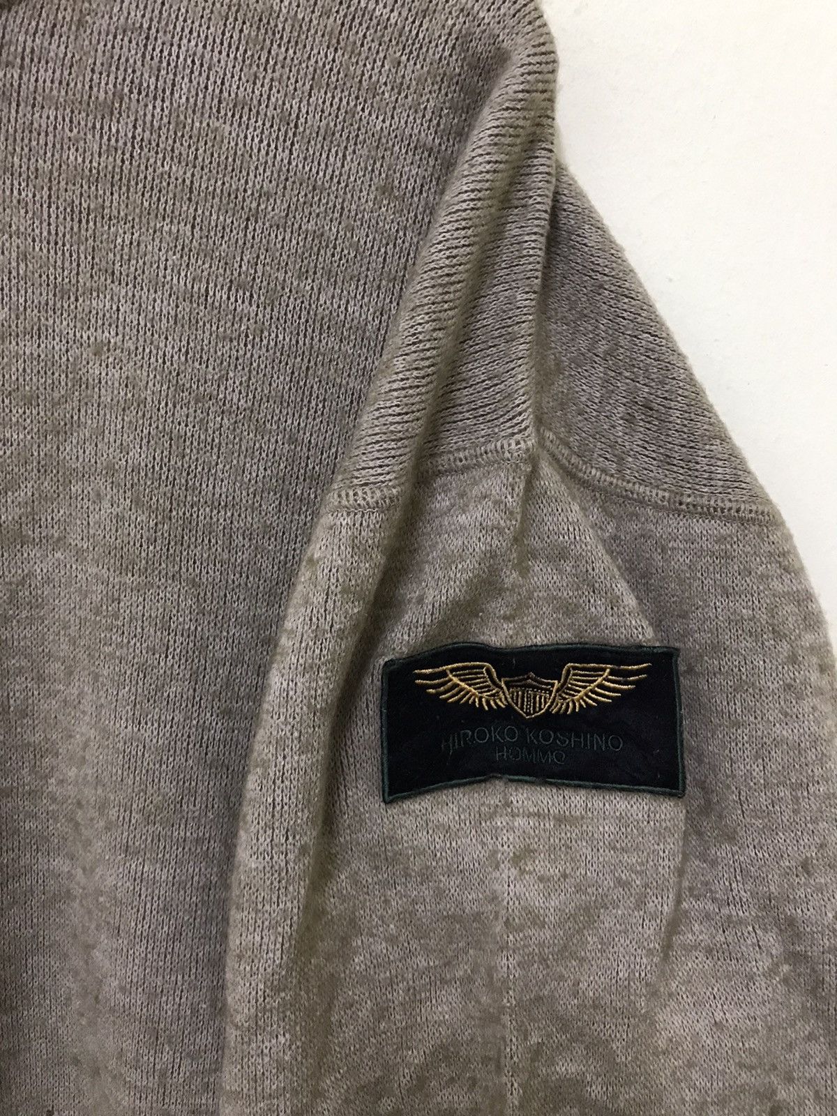 Hiroko Koshino Homme × Japanese Brand × Vintage Vintage Hiroko Koshino Homme Sweatshirt Half Zip Size US L / EU 52-54 / 3 - 5 Thumbnail