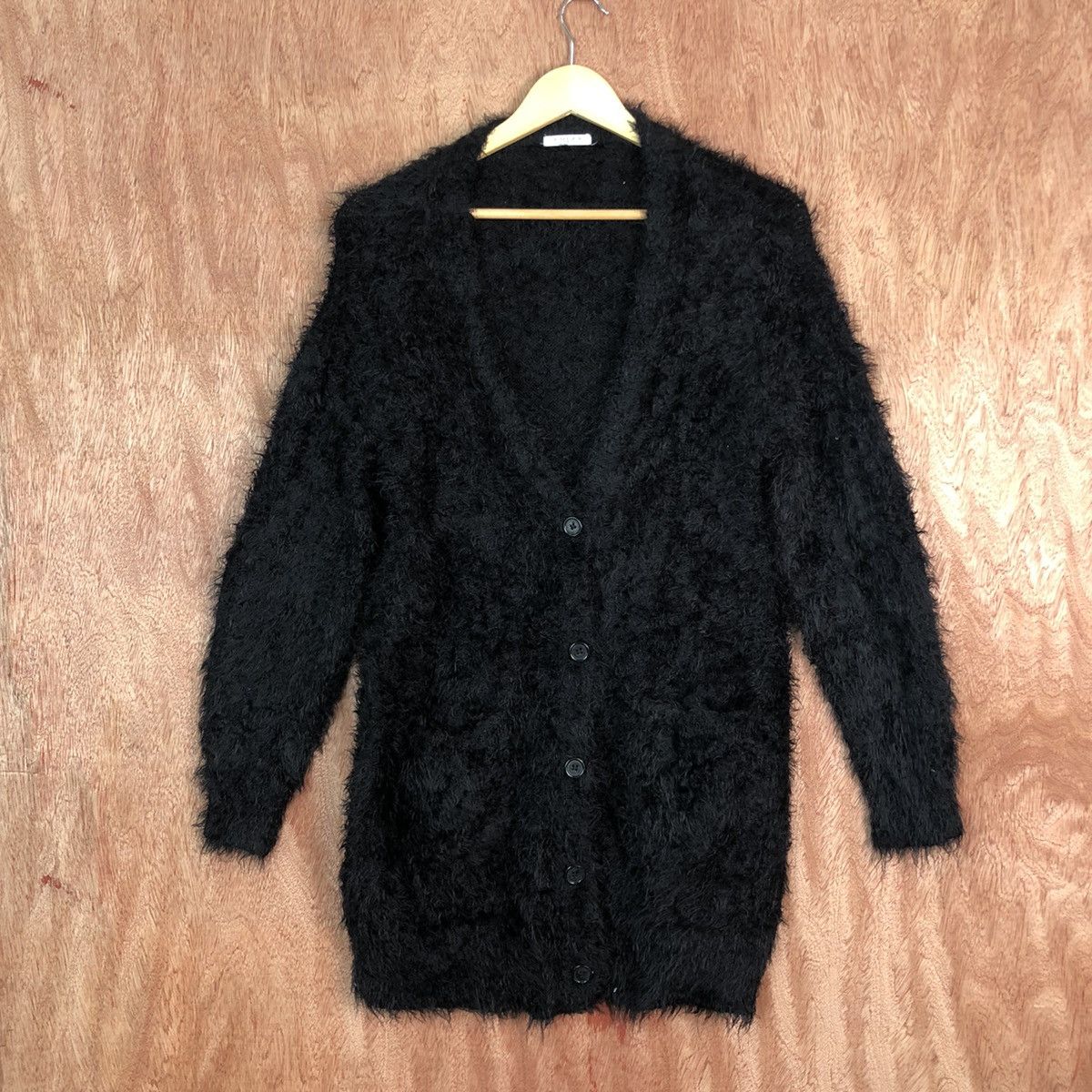 DL COLZA Blong cardigan Mohair Shag Shaggy Knitwear #c377
