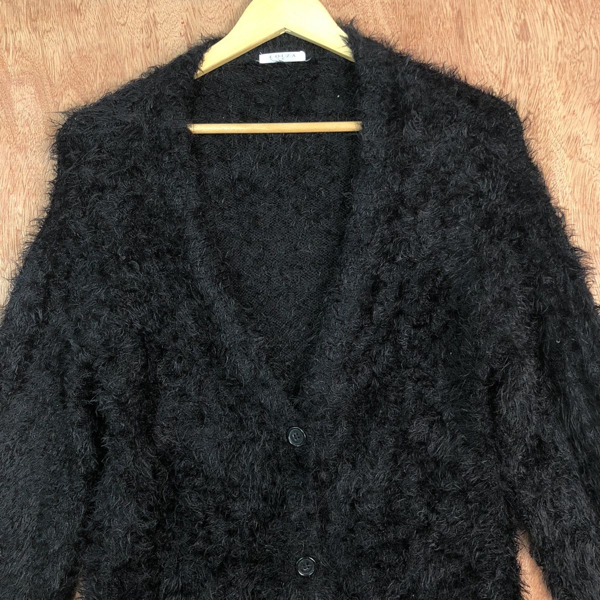 Homespun Knitwear DLL COLZA Blong cardigan Mohair Shag Shaggy Knitwear #c377 Size M / US 6-8 / IT 42-44 - 9 Thumbnail