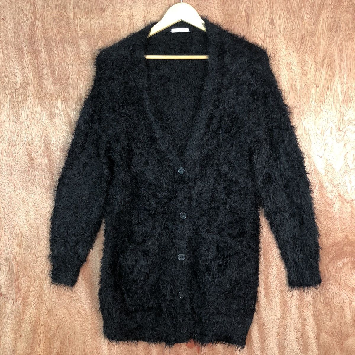 Homespun Knitwear DLL COLZA Blong cardigan Mohair Shag Shaggy Knitwear #c377 Size M / US 6-8 / IT 42-44 - 3 Thumbnail