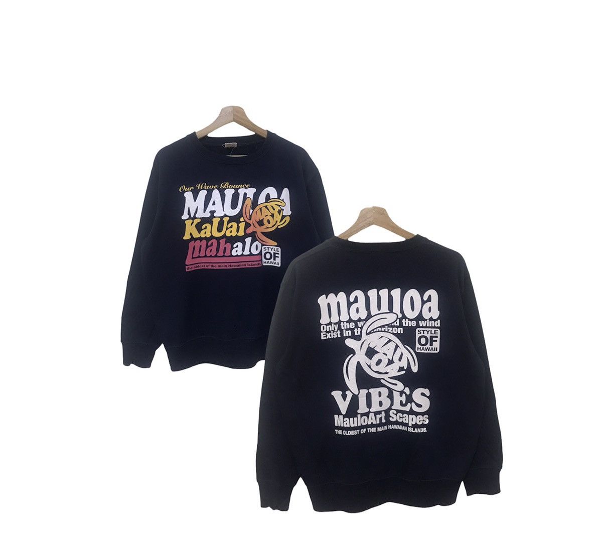Vintage Vintage Mauloa Style Of Hawaii Sweatshirt Big Logo Spellout Size US L / EU 52-54 / 3 - 1 Thumbnail