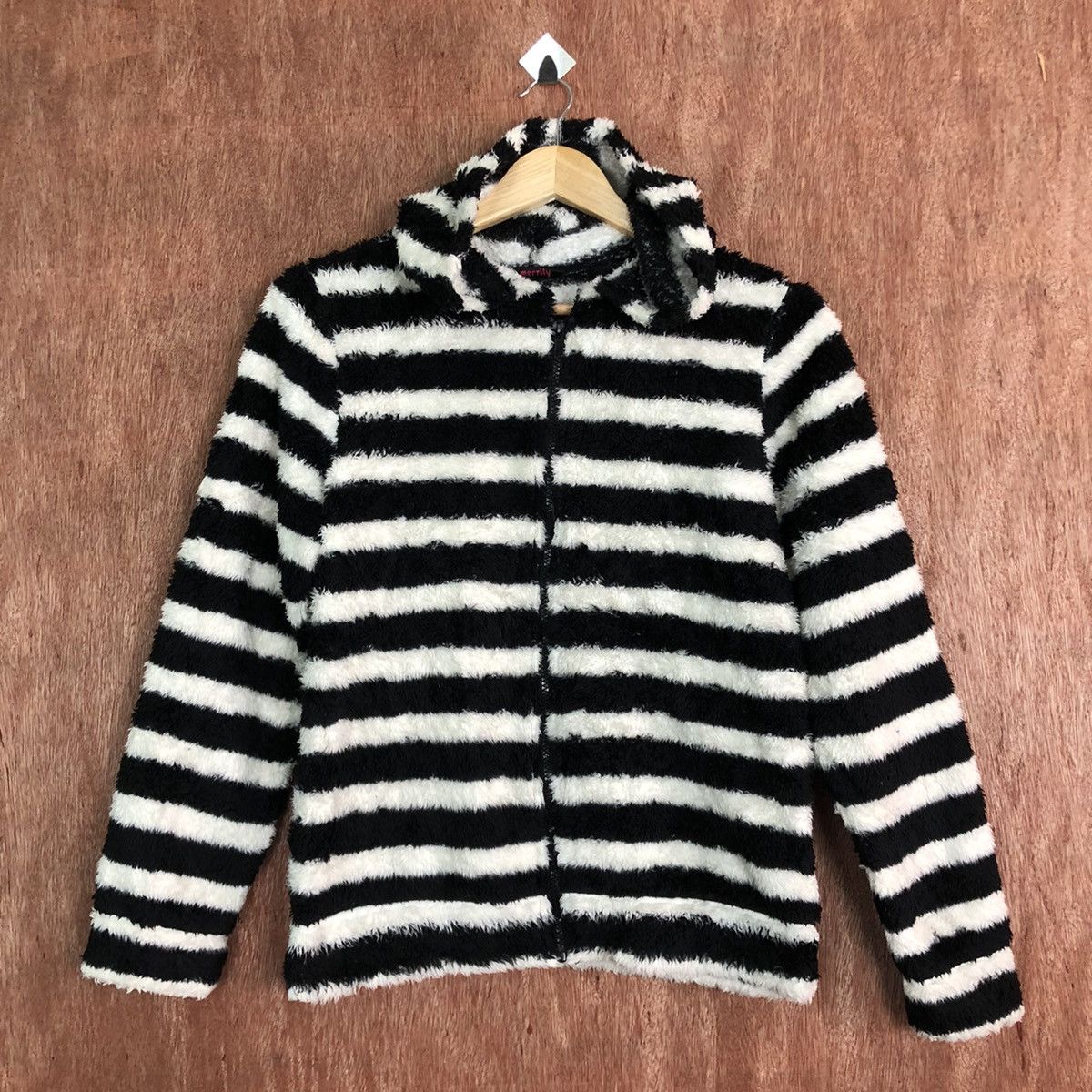 Homespun Knitwear × OVER THE STRiPES DL Merrily Striped Mohair Knit Sweater like cobain #c324 Size S / US 4 / IT 40 - 3 Thumbnail