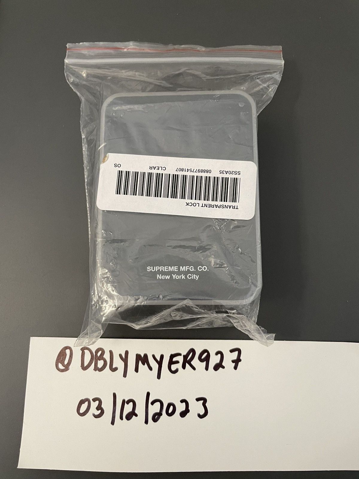 Supreme Supreme Transparent Lock SS20 Size ONE SIZE - 3 Thumbnail