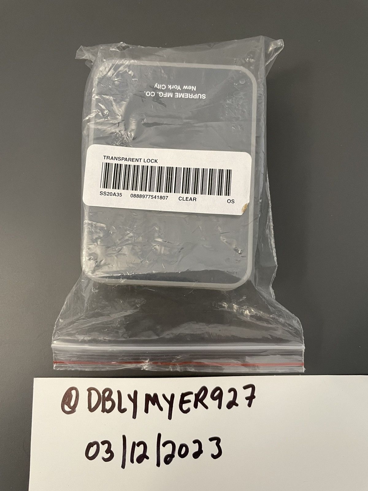 Supreme Supreme Transparent Lock SS20 Size ONE SIZE - 2 Thumbnail