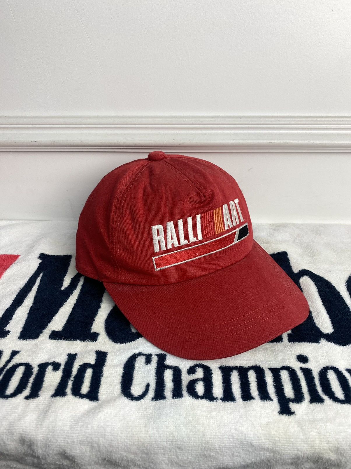 Japanese Brand 90s Ralliart Mitsubishi Motors Cap Size ONE SIZE - 1 Thumbnail