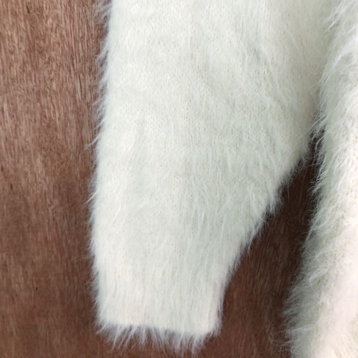 Homespun Knitwear DL Jeanasis Cream Mohair Shag Shaggy Knitwear #c356 Size L / US 10 / IT 46 - 6 Thumbnail