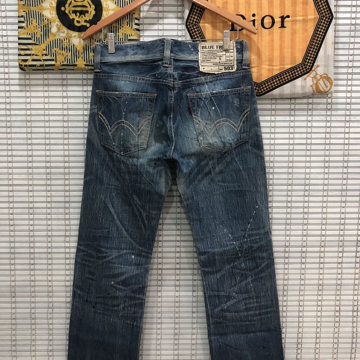 Edwin × Japanese Brand × Seditionaries Edwin Distressed Painted Denim Jeans on Kapital Style Size US 31 - 8 Thumbnail