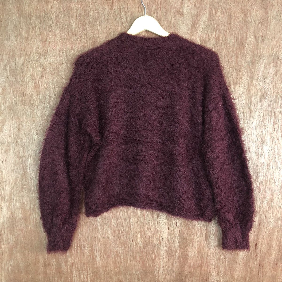 Homespun Knitwear DLL E Hyphen Gallery fur shaggy Maroon Mohair Knitwear #c427 Size US M / EU 48-50 / 2 - 9 Thumbnail