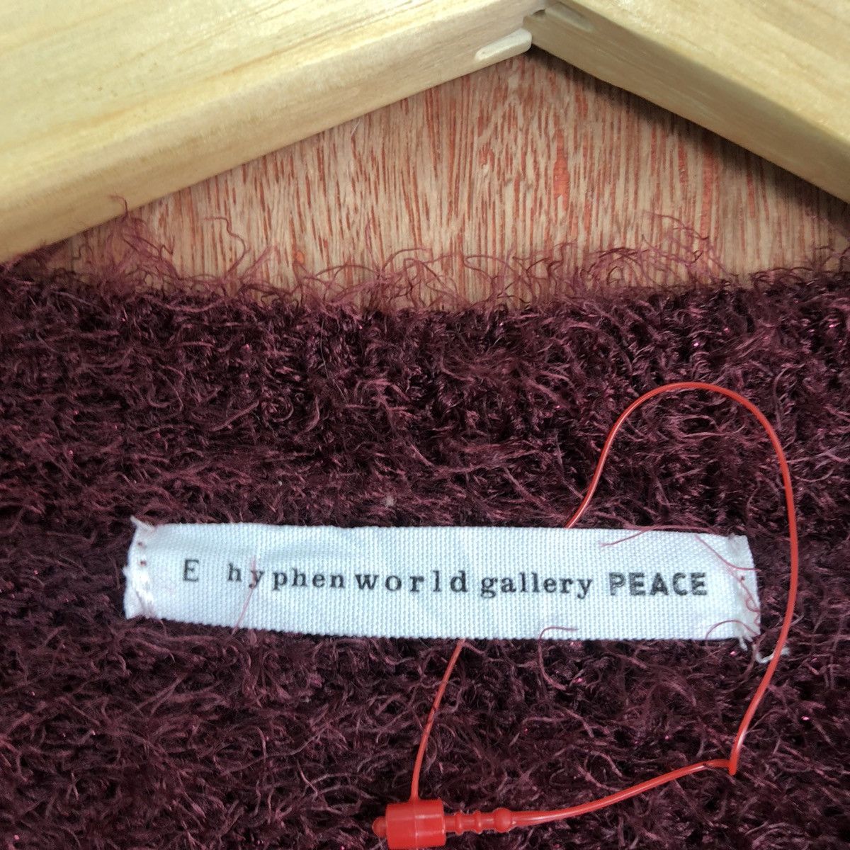 Homespun Knitwear DLL E Hyphen Gallery fur shaggy Maroon Mohair Knitwear #c427 Size US M / EU 48-50 / 2 - 8 Thumbnail
