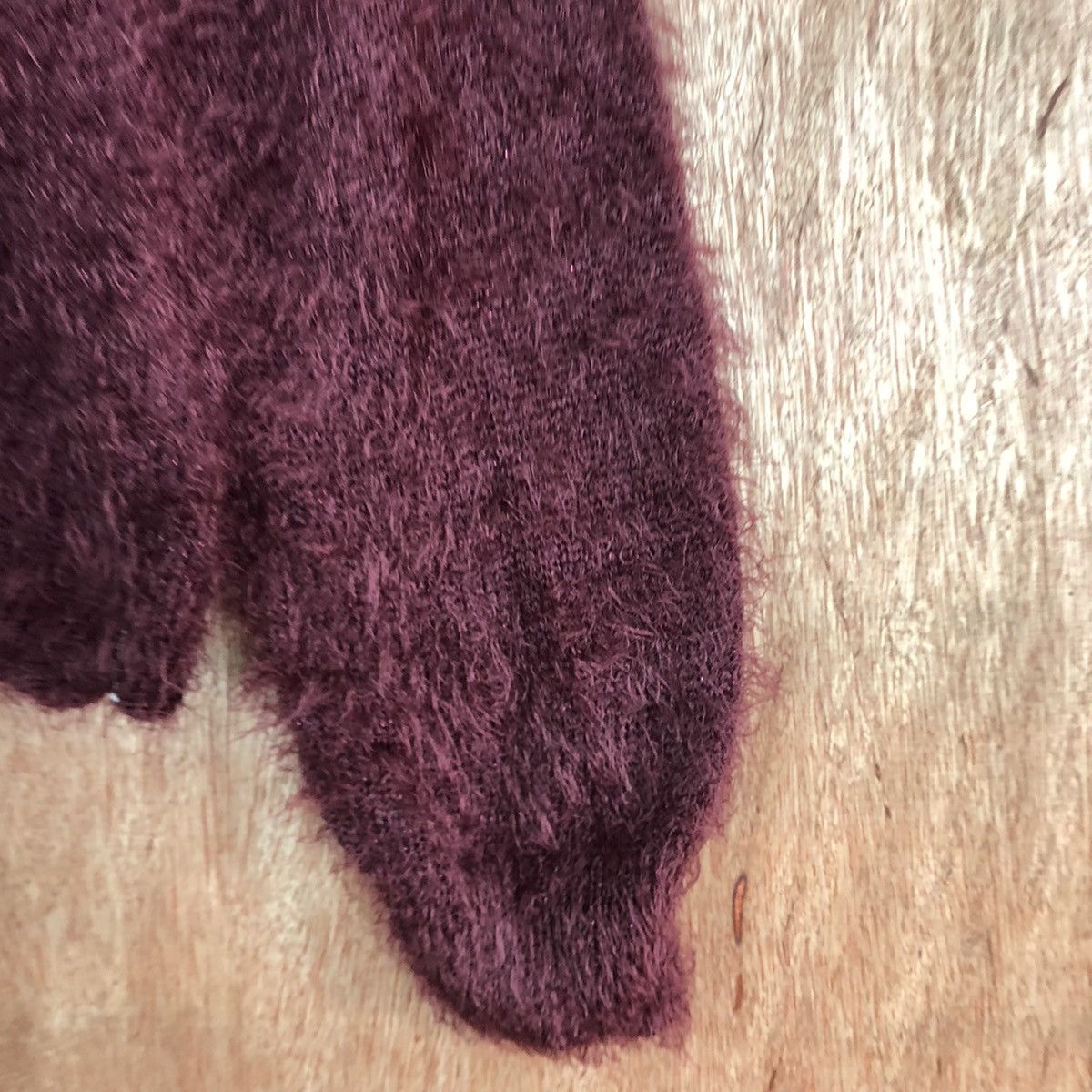 Homespun Knitwear DLL E Hyphen Gallery fur shaggy Maroon Mohair Knitwear #c427 Size US M / EU 48-50 / 2 - 4 Thumbnail