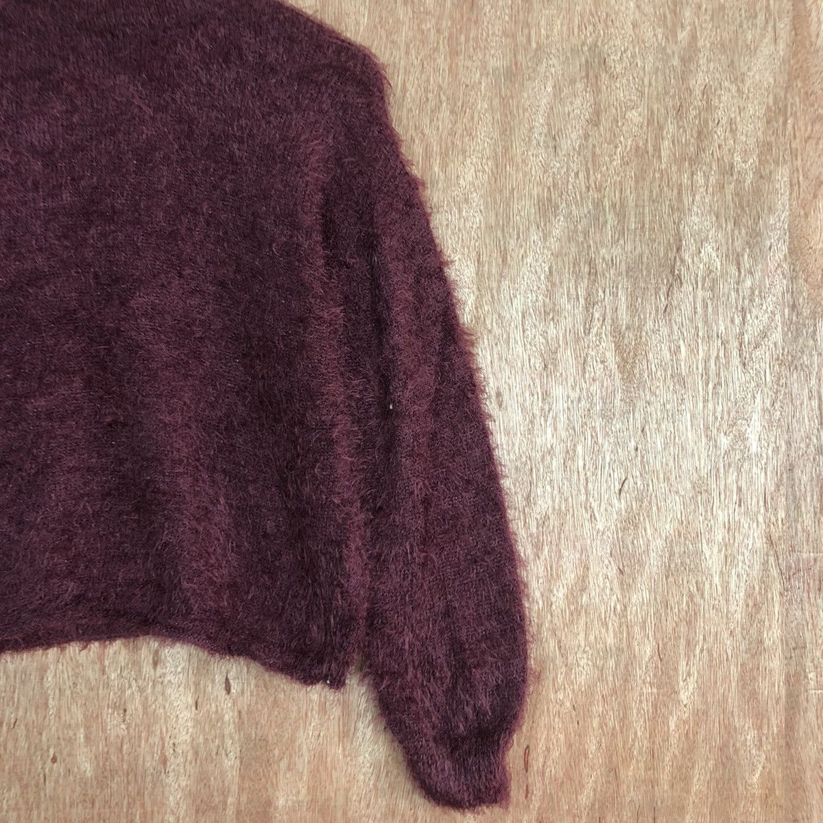 Homespun Knitwear DLL E Hyphen Gallery fur shaggy Maroon Mohair Knitwear #c427 Size US M / EU 48-50 / 2 - 5 Thumbnail