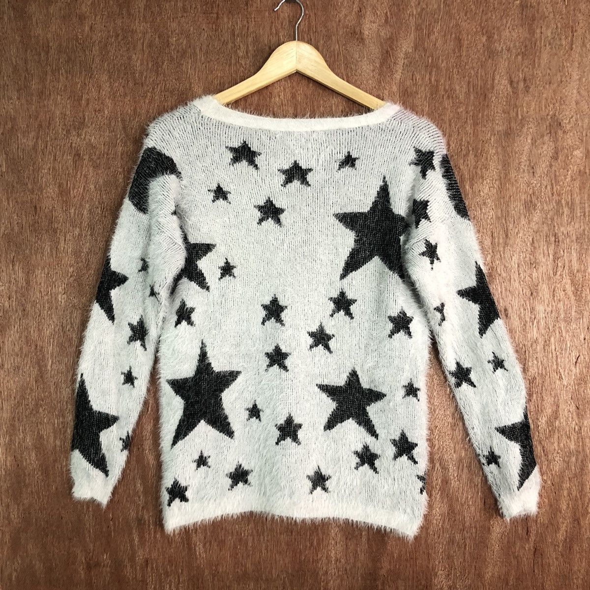 Homespun Knitwear DLL Culots full star Grey Mohair fur shaggy Knitwear #c367 Size M / US 6-8 / IT 42-44 - 10 Thumbnail