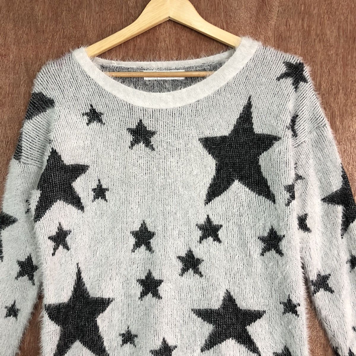 Homespun Knitwear DLL Culots full star Grey Mohair fur shaggy Knitwear #c367 Size M / US 6-8 / IT 42-44 - 8 Thumbnail