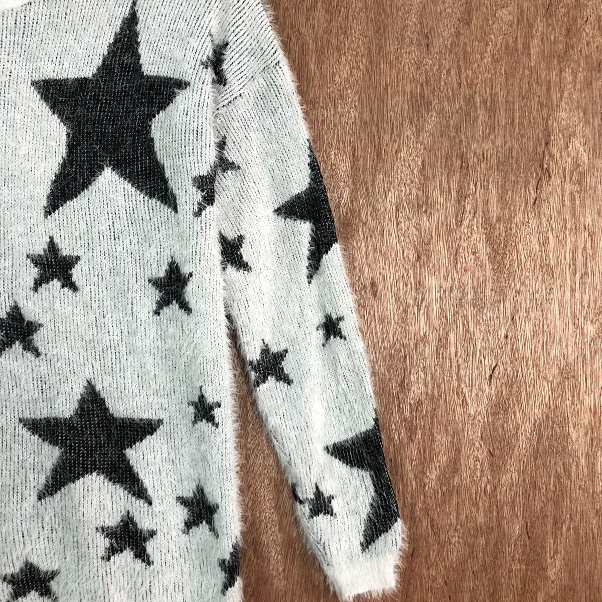 Homespun Knitwear DLL Culots full star Grey Mohair fur shaggy Knitwear #c367 Size M / US 6-8 / IT 42-44 - 5 Thumbnail