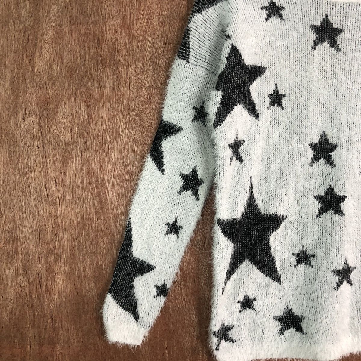 Homespun Knitwear DLL Culots full star Grey Mohair fur shaggy Knitwear #c367 Size M / US 6-8 / IT 42-44 - 7 Thumbnail