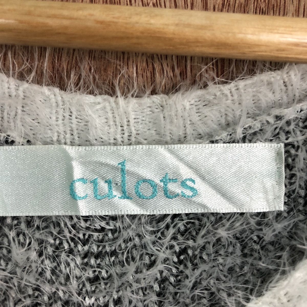 Homespun Knitwear DLL Culots full star Grey Mohair fur shaggy Knitwear #c367 Size M / US 6-8 / IT 42-44 - 9 Thumbnail