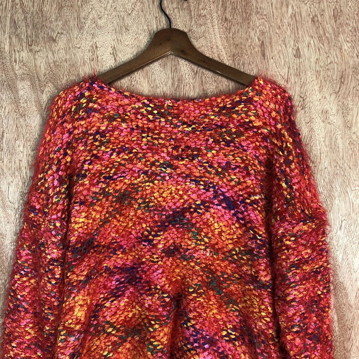 Homespun Knitwear DLL Whoo- AA BAD Multicolor Mohair Shag Fur Knitwear #c323 Size M / US 6-8 / IT 42-44 - 11 Thumbnail