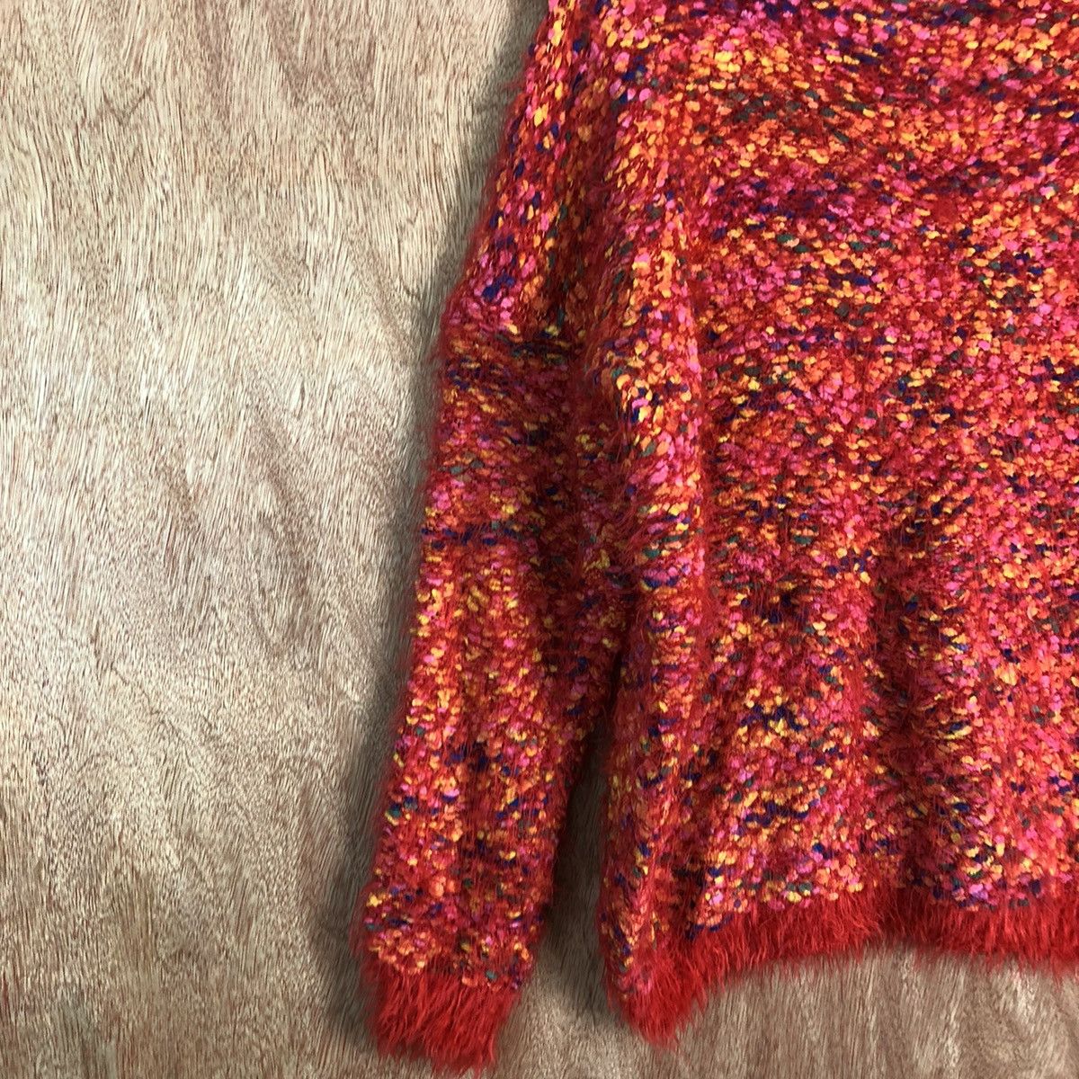 Homespun Knitwear DLL Whoo- AA BAD Multicolor Mohair Shag Fur Knitwear #c323 Size M / US 6-8 / IT 42-44 - 7 Thumbnail
