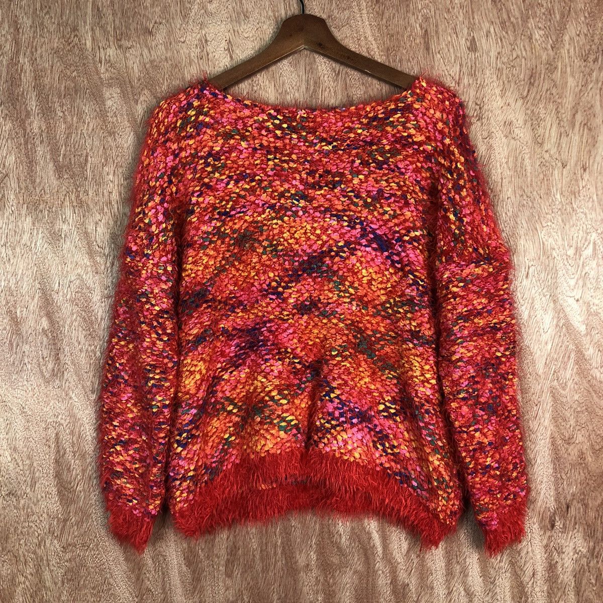 Homespun Knitwear DLL Whoo- AA BAD Multicolor Mohair Shag Fur Knitwear #c323 Size M / US 6-8 / IT 42-44 - 10 Thumbnail