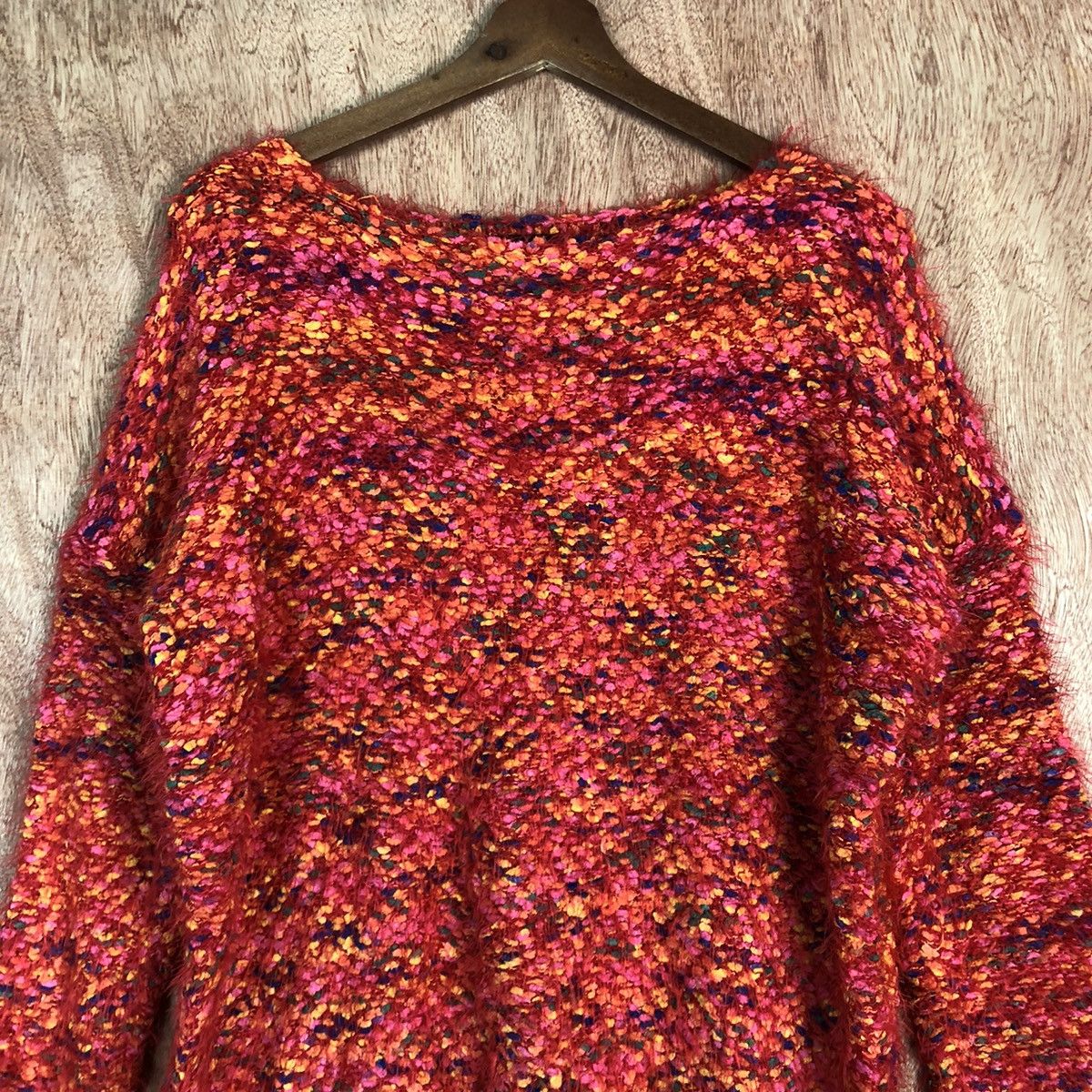 Homespun Knitwear DLL Whoo- AA BAD Multicolor Mohair Shag Fur Knitwear #c323 Size M / US 6-8 / IT 42-44 - 8 Thumbnail