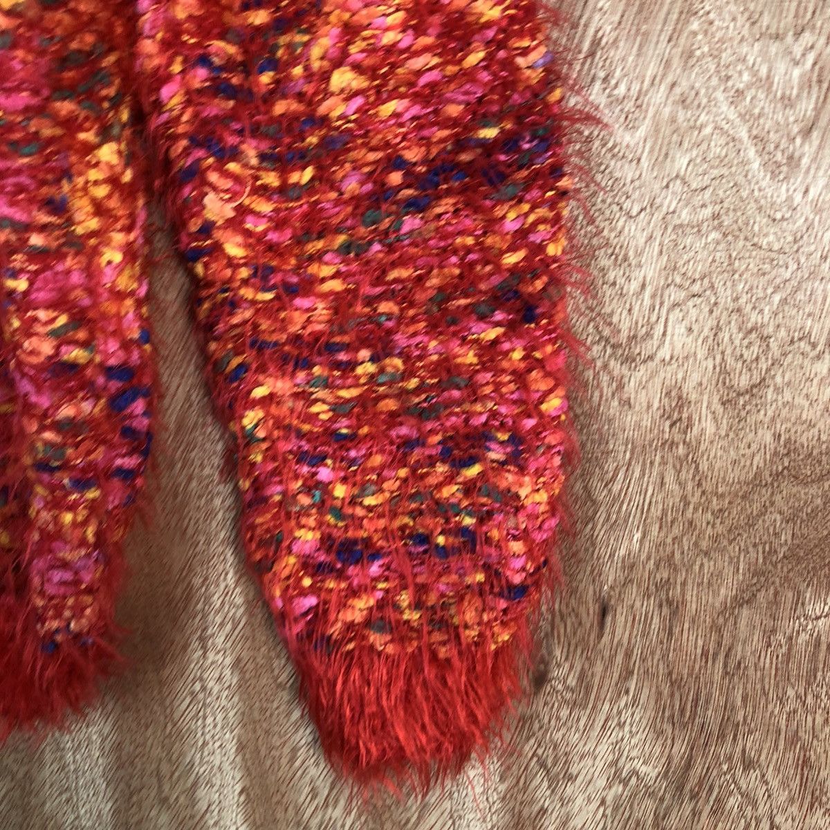 Homespun Knitwear DLL Whoo- AA BAD Multicolor Mohair Shag Fur Knitwear #c323 Size M / US 6-8 / IT 42-44 - 4 Thumbnail
