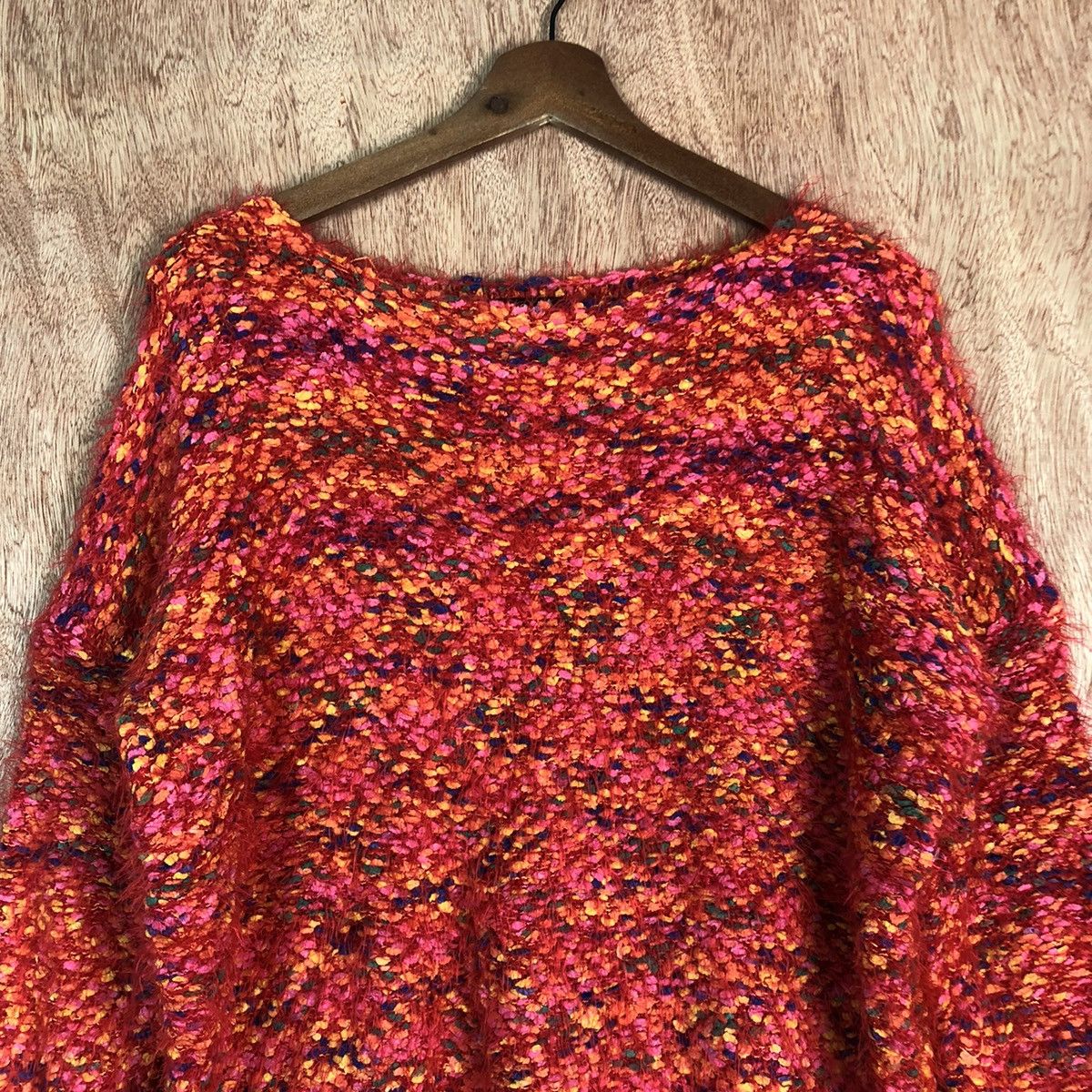 Homespun Knitwear DLL Whoo- AA BAD Multicolor Mohair Shag Fur Knitwear #c323 Size M / US 6-8 / IT 42-44 - 2 Thumbnail