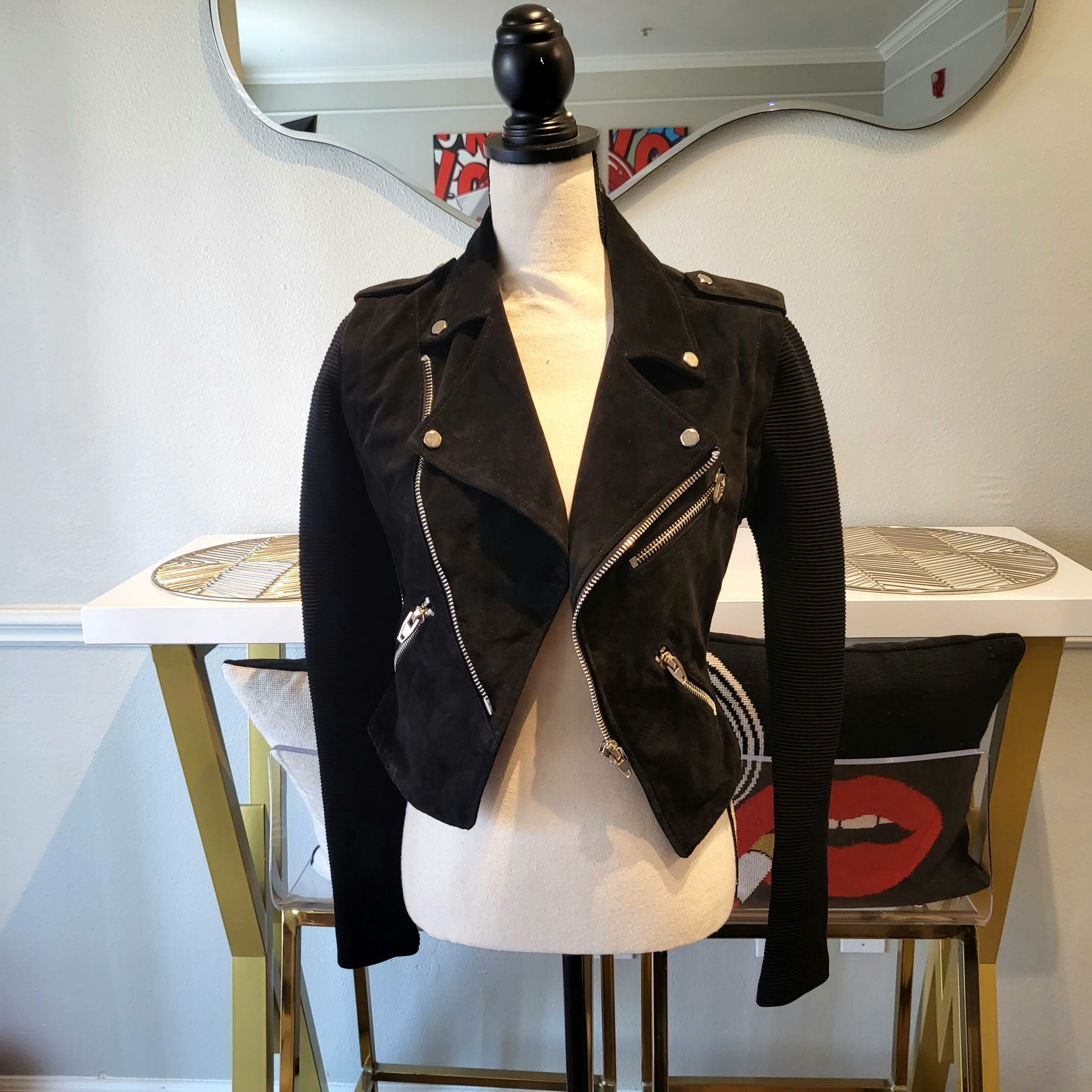 Alexander Wang Suede Moto Jacket