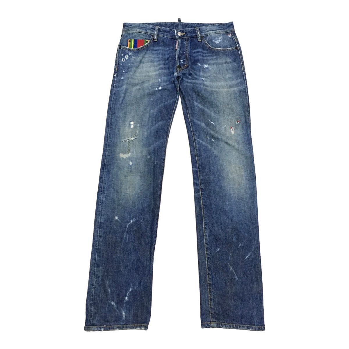 Dsquared2 Rare Design Vintage Brand Dsquared2 Distressed Jeans 2000s Size US 34 / EU 50 - 1 Thumbnail
