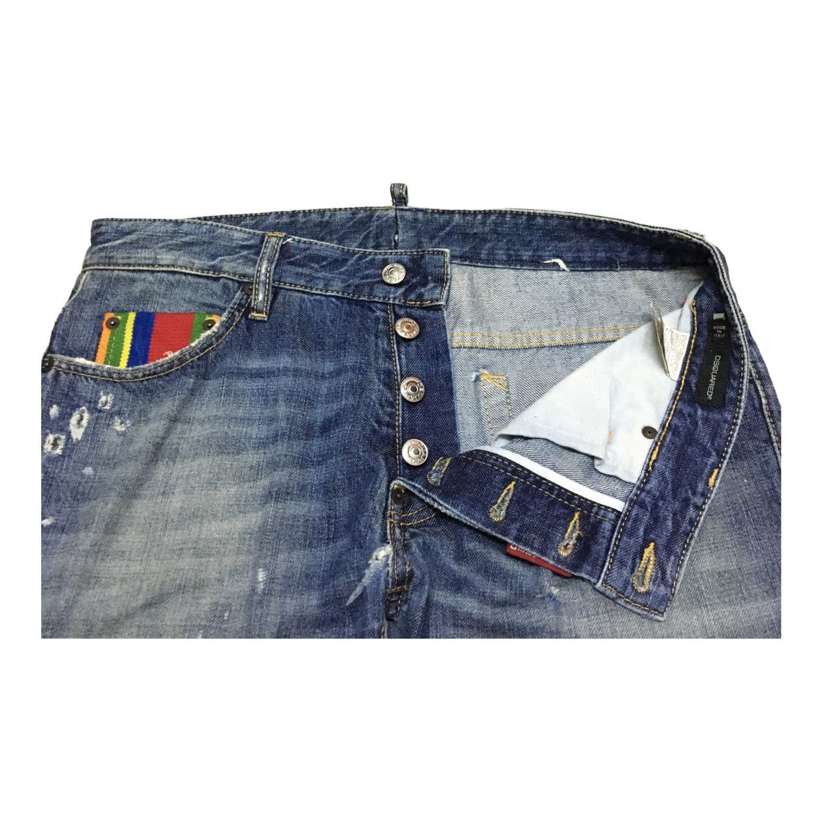 Dsquared2 Rare Design Vintage Brand Dsquared2 Distressed Jeans 2000s Size US 34 / EU 50 - 7 Thumbnail