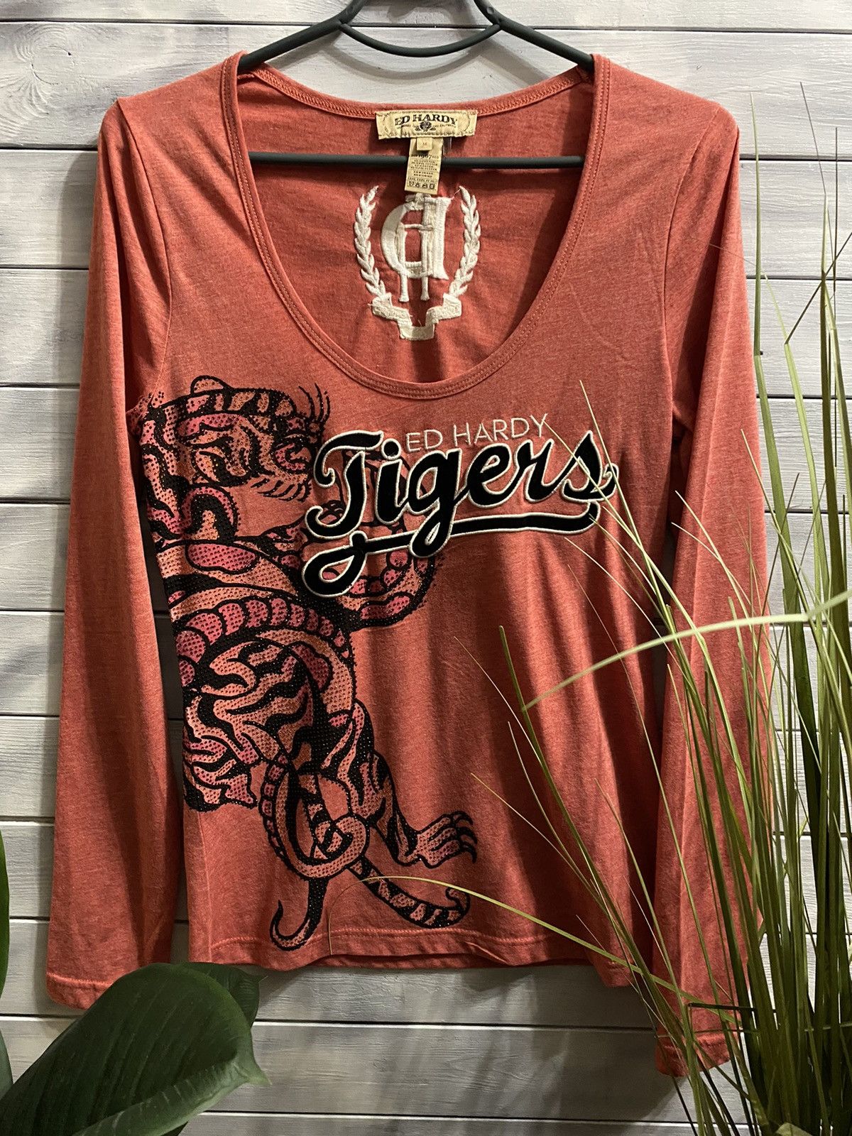 Ed Hardy Rare Long Sleeve Ed Hardy Tigers Y2K Japan style. Size M / US 6-8 / IT 42-44 - 1 Thumbnail
