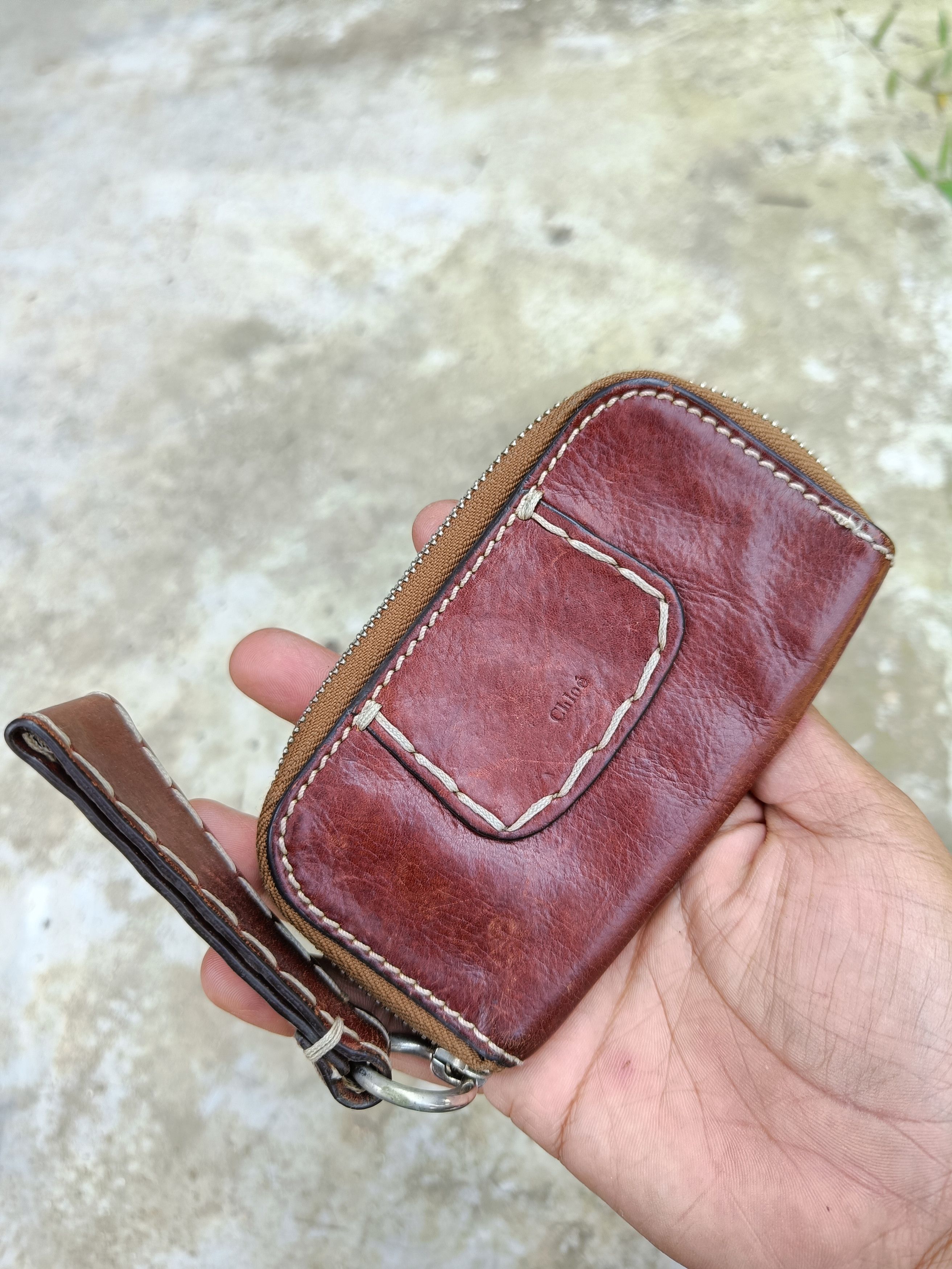 Authentic Chloe Leather Zipper Key Holder