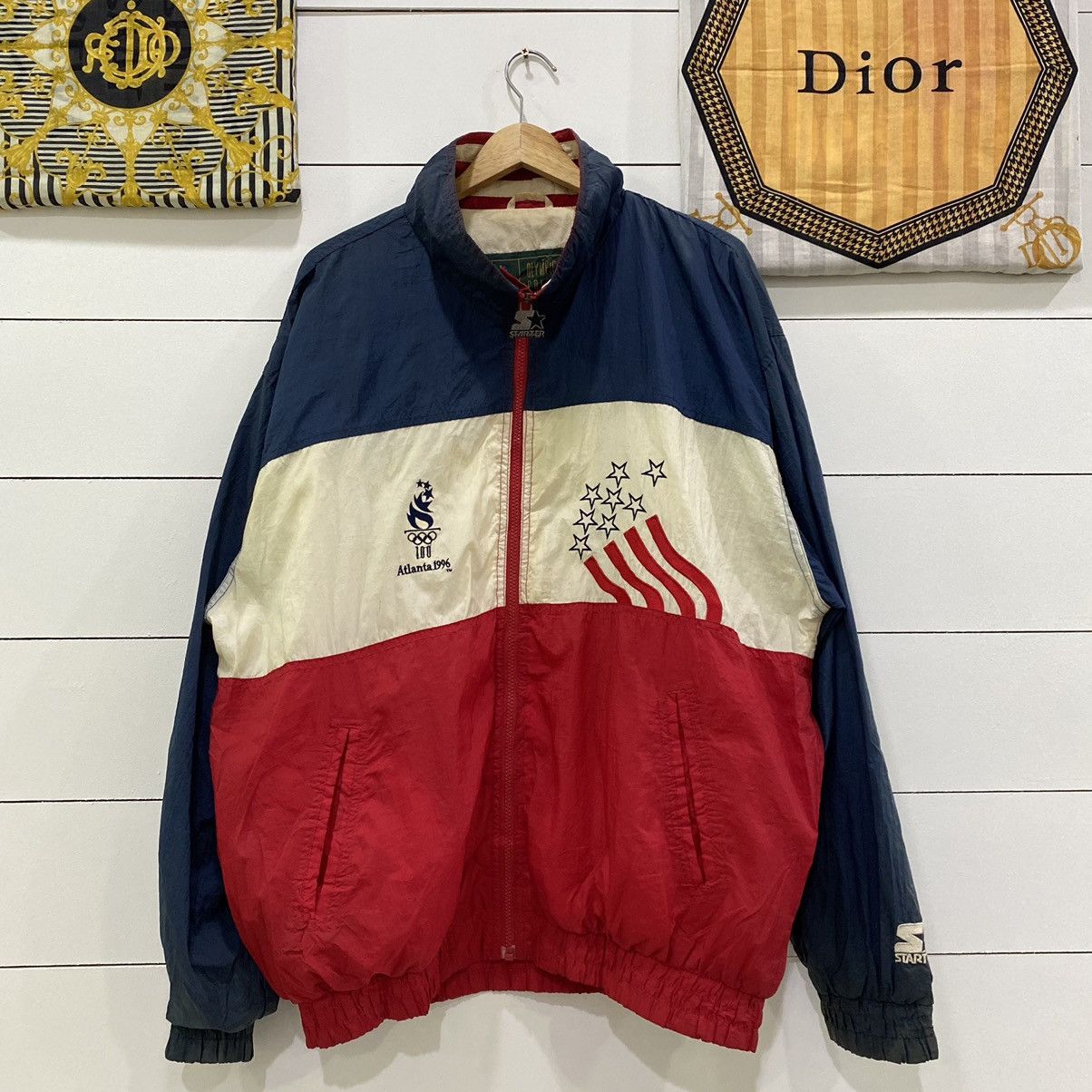 Starter × Vintage Vintage 90s 1996 Atlanta Starter Windbreaker Size US XXL / EU 58 / 5 - 1 Thumbnail