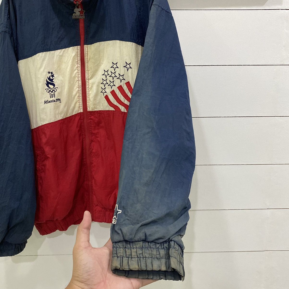 Starter × Vintage Vintage 90s 1996 Atlanta Starter Windbreaker Size US XXL / EU 58 / 5 - 9 Thumbnail
