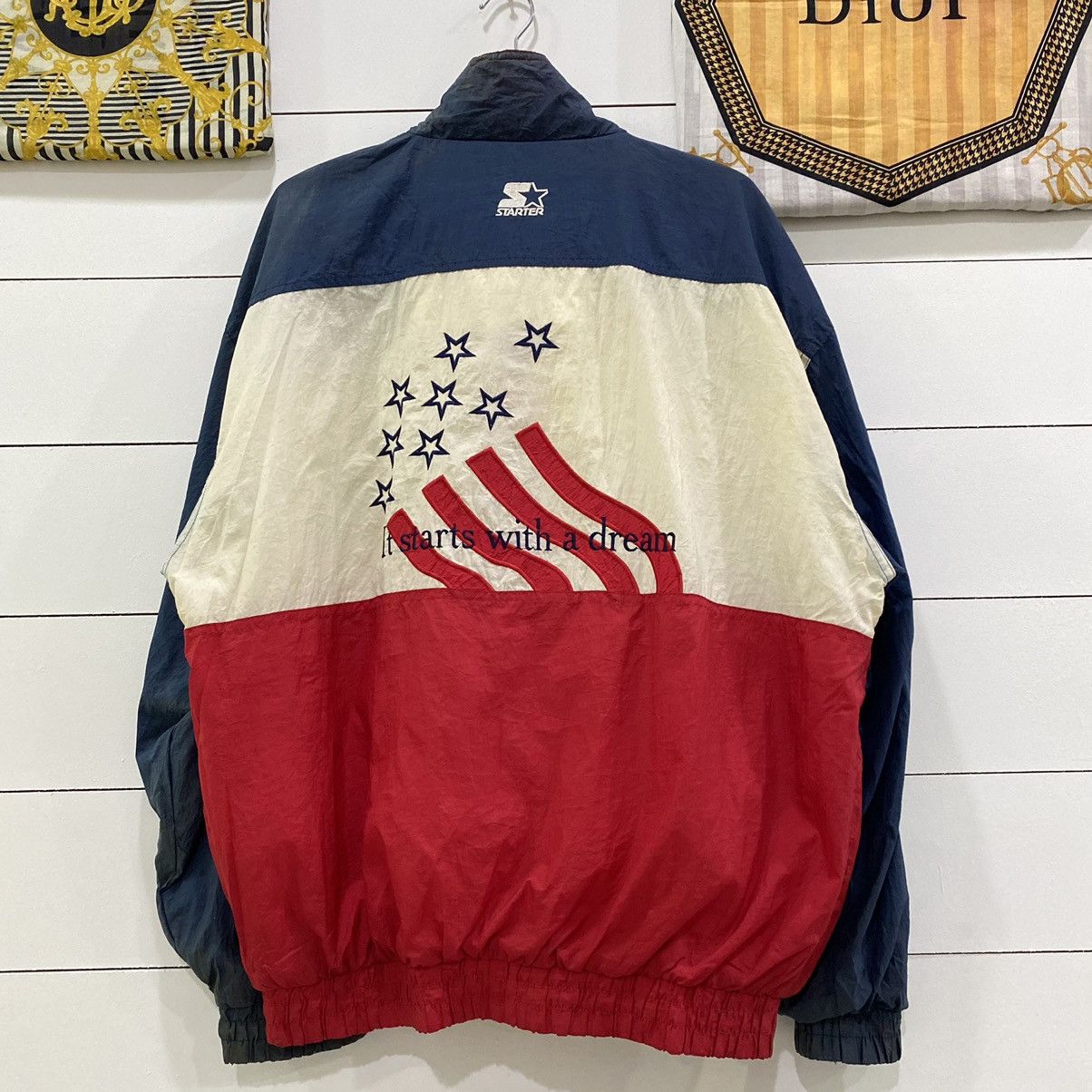 Starter × Vintage Vintage 90s 1996 Atlanta Starter Windbreaker Size US XXL / EU 58 / 5 - 2 Thumbnail