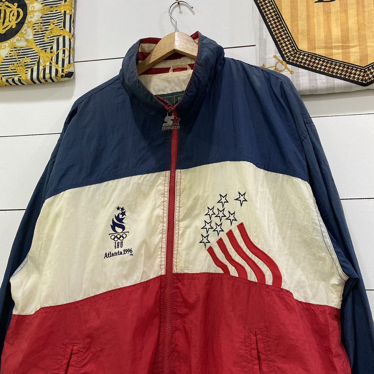 Starter × Vintage Vintage 90s 1996 Atlanta Starter Windbreaker Size US XXL / EU 58 / 5 - 4 Thumbnail