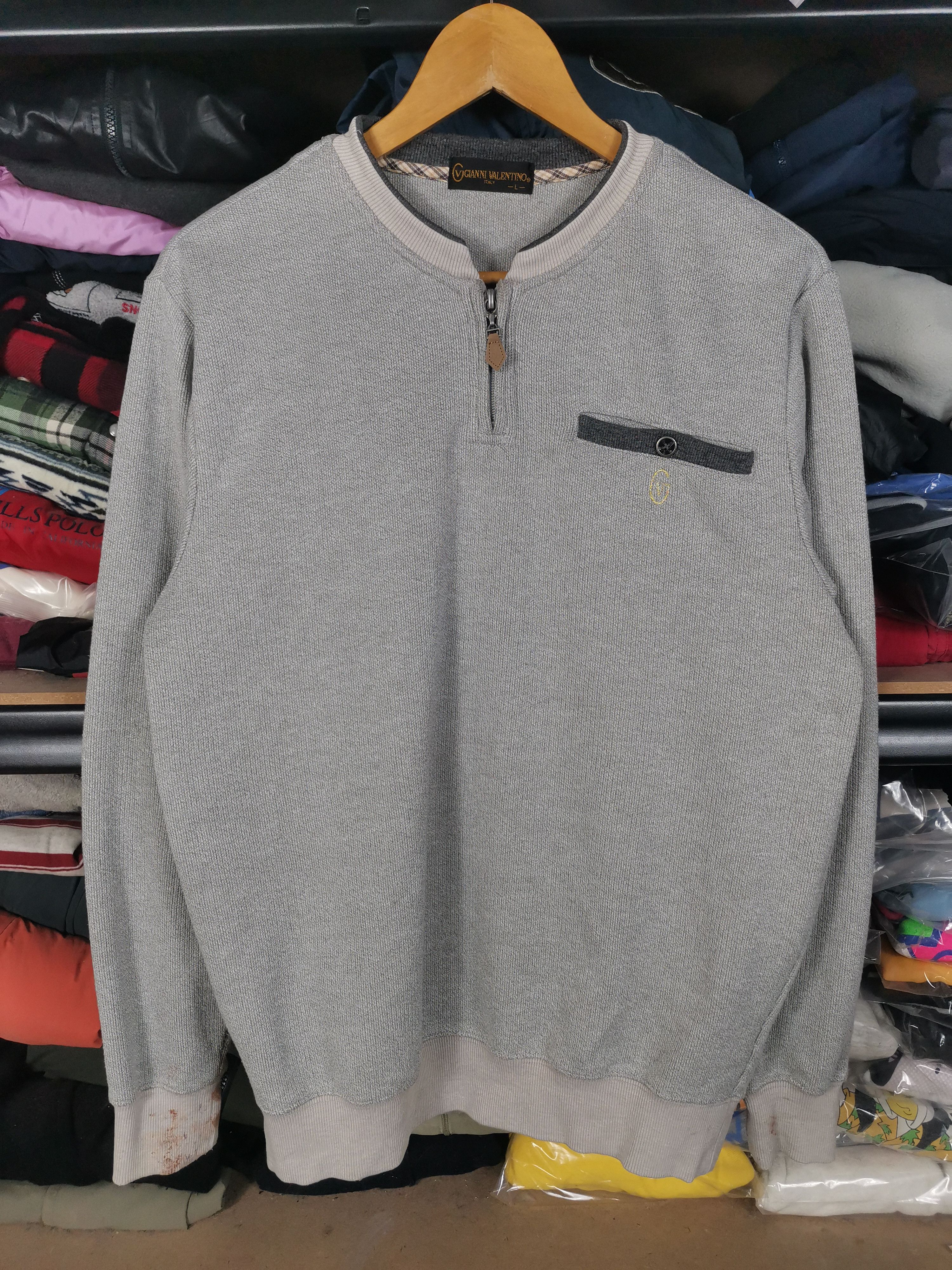 Giovanni Valentino × Vintage Vintage Luxury Gianni Valentino Sweatshirt Size US L / EU 52-54 / 3 - 1 Thumbnail