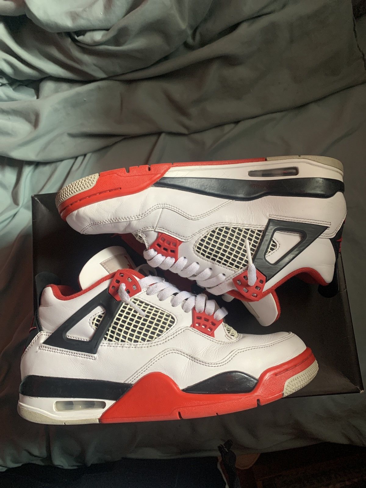 mens jordan retro 4 fire red