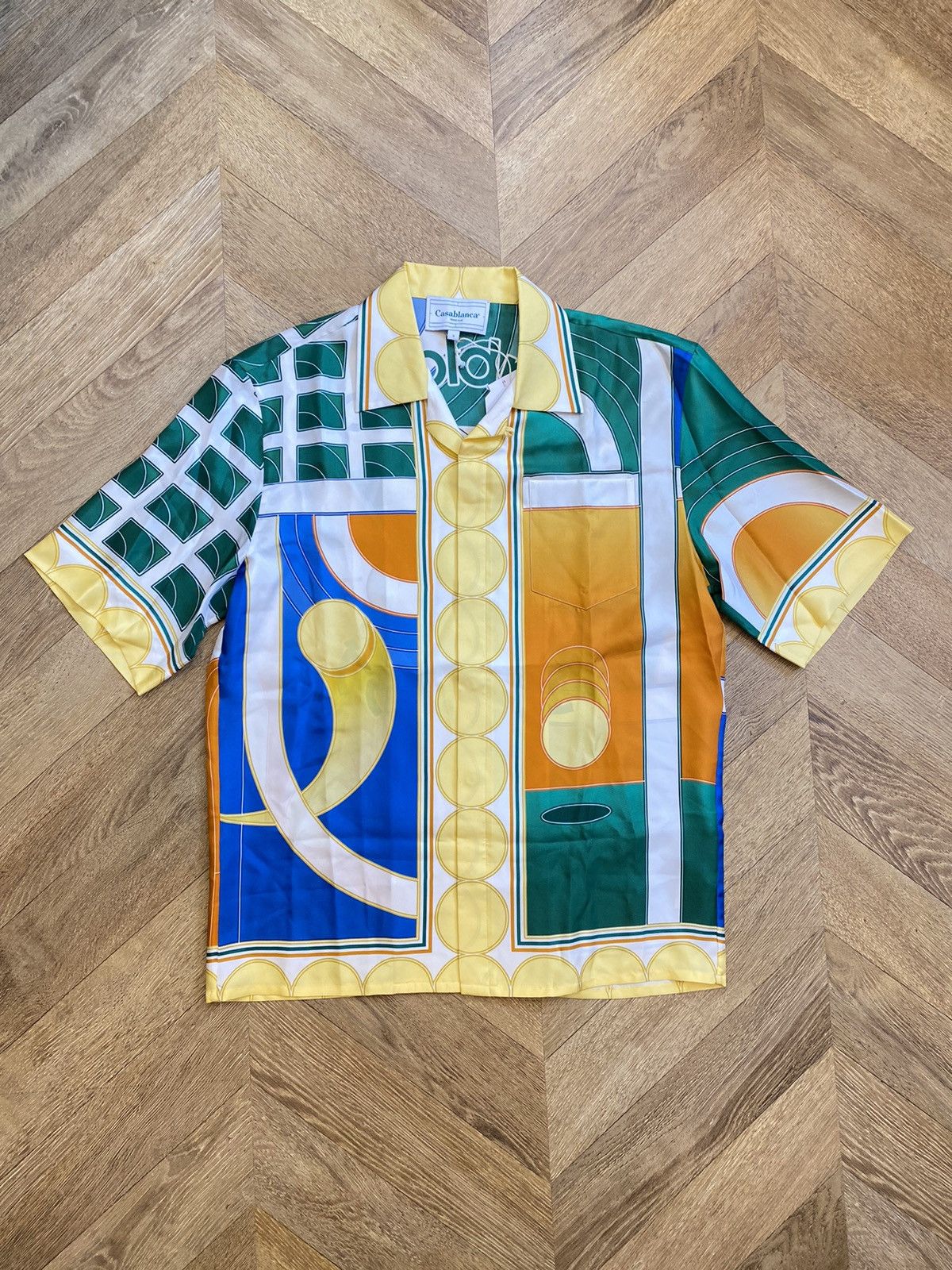 Casablanca Casablanca Reve De Tennis Silk Shirt Size US S / EU 44-46 / 1 - 1 Thumbnail