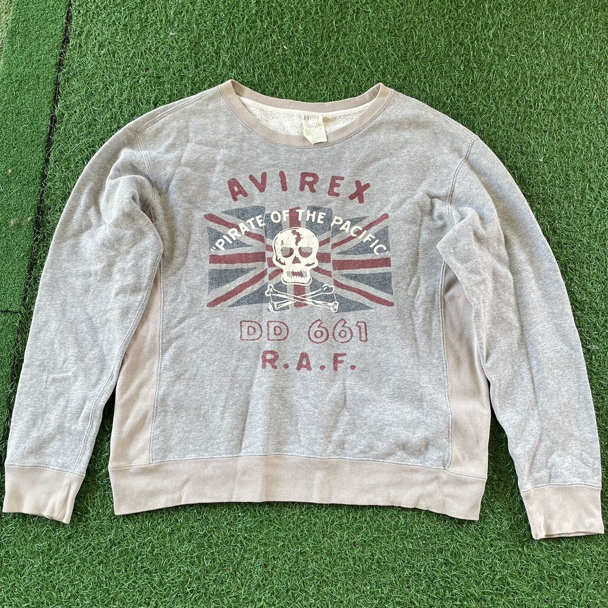 Avirex 💥Avirex Pirate Of The Pacific Skull Head Sweetshirts Size US L / EU 52-54 / 3 - 1 Thumbnail