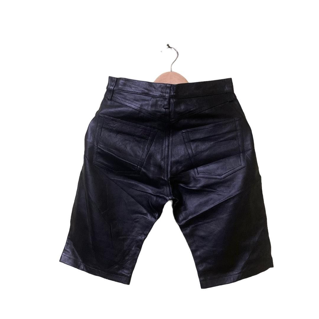 Genuine Leather × Japanese Brand Leather short pants black small Size US 27 - 2 Thumbnail