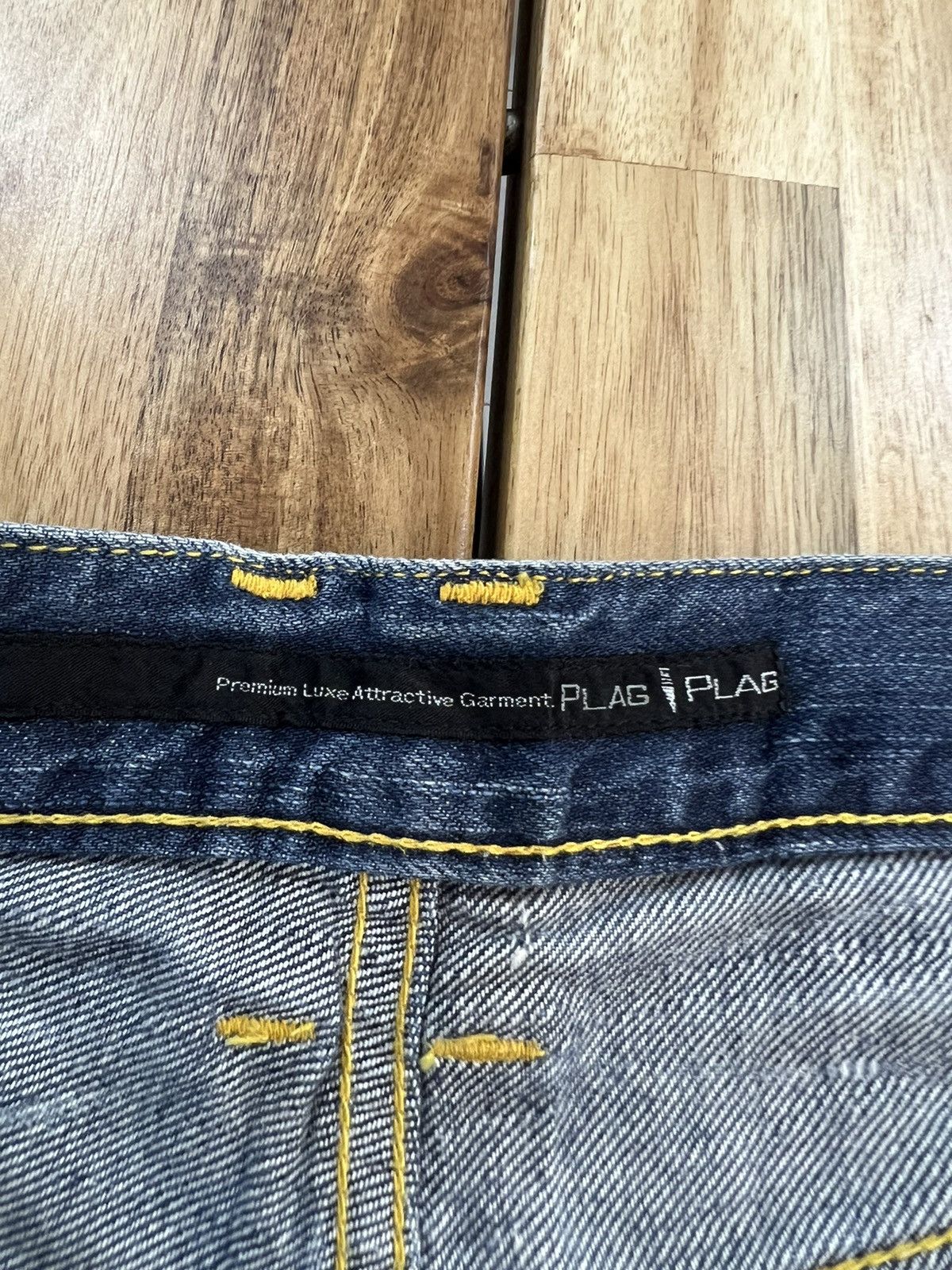 Issey Miyake Tete Homme Plag Plag Patchwork Selvedge Jeans Denim Size US 30 / EU 46 - 10 Thumbnail