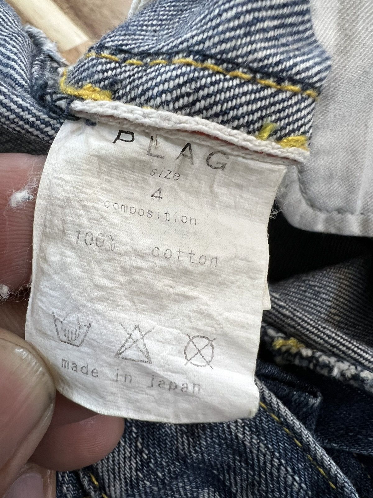 Issey Miyake Tete Homme Plag Plag Patchwork Selvedge Jeans Denim Size US 30 / EU 46 - 11 Thumbnail