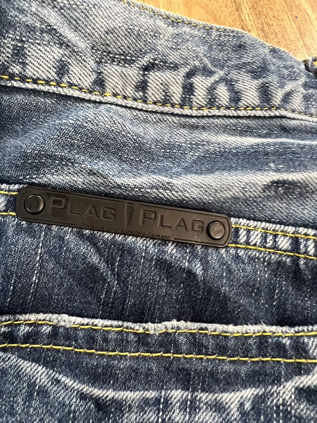 Issey Miyake Tete Homme Plag Plag Patchwork Selvedge Jeans Denim Size US 30 / EU 46 - 13 Thumbnail