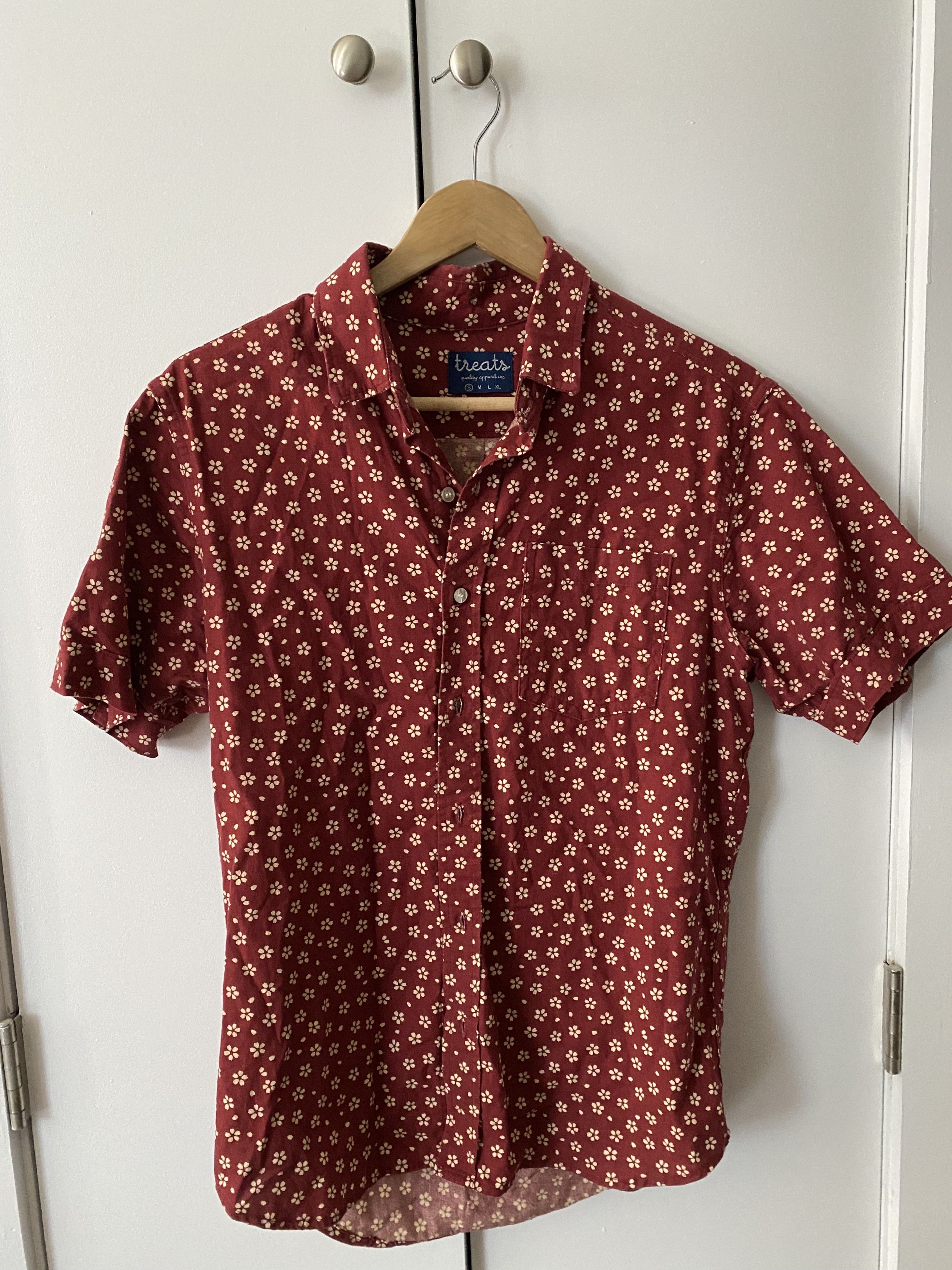 Other TREATS APPAREL Floral Red Small Short Sleeve Tee Size US S / EU 44-46 / 1 - 1 Thumbnail