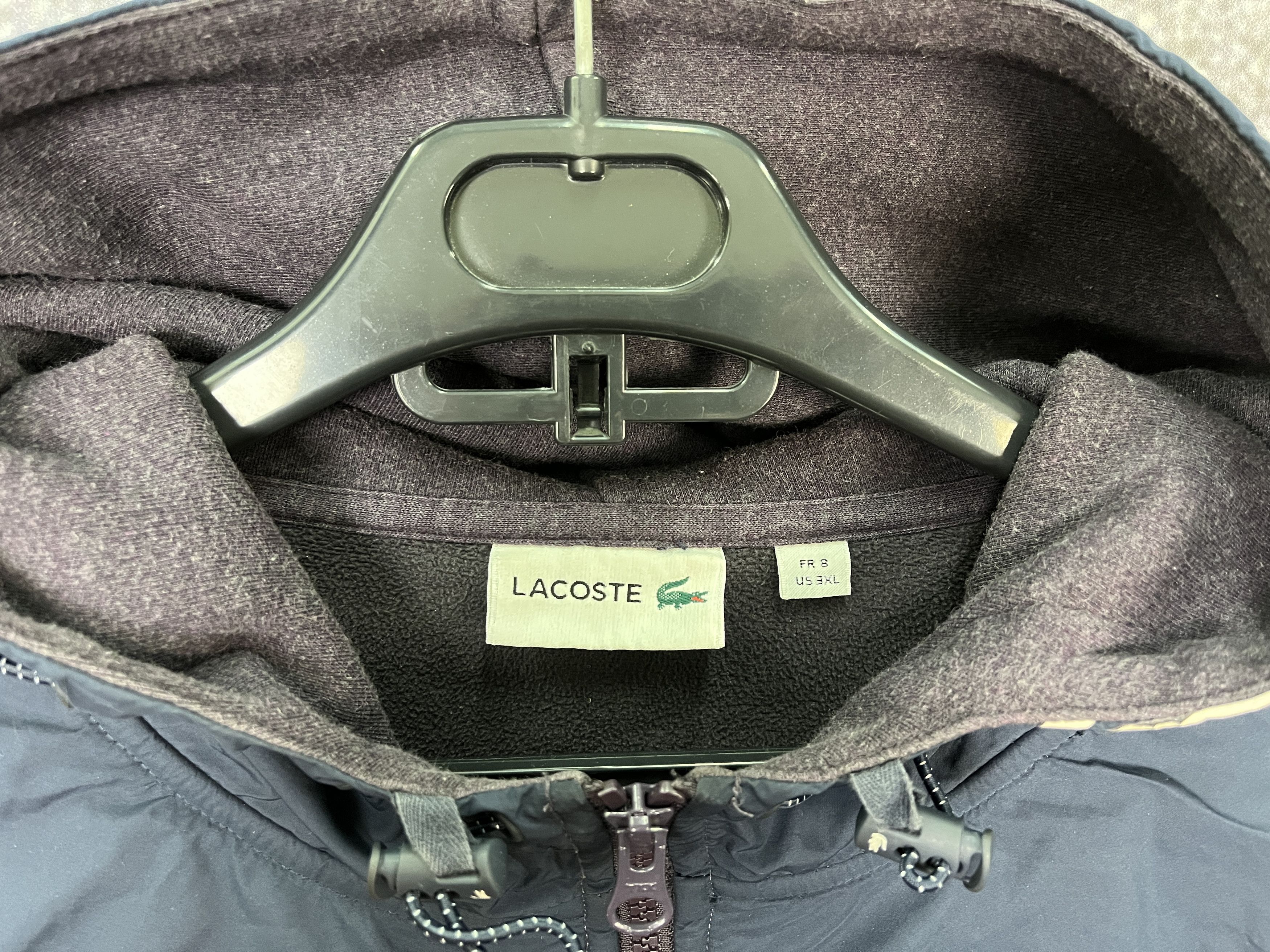 Lacoste Lacoste Colorblock Zip Hoodie Nylon Panel Crocodile Logo 3XL Size US XXL / EU 58 / 5 - 5 Thumbnail